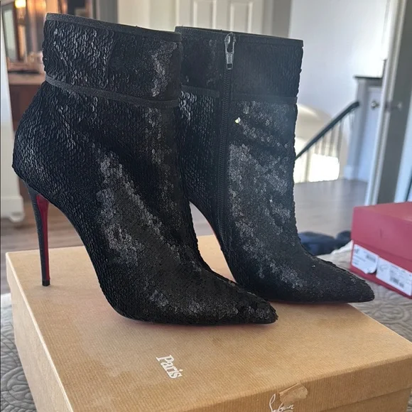 Christian louboutin moulakate 100 paile charbon - Picture 1 of 8